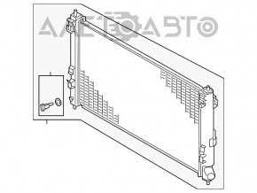 Radiatorul de răcire a apei pentru Mitsubishi Outlander Sport ASX 10- 2.0 2.4 este îndoit.