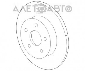 Placă de frână spate stânga Chevrolet Volt 16- 265/10mm