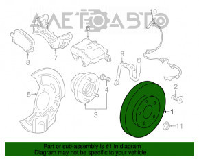 Disc de frână față stânga Chevrolet Malibu 16-