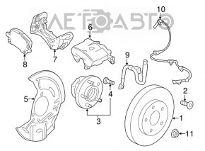 Disc de frână față stânga Chevrolet Malibu 16-