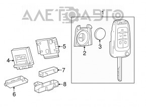 MODUL DE CONTROL AL ACCESULUI FĂRĂ CHEIE Cadillac ATS 13-