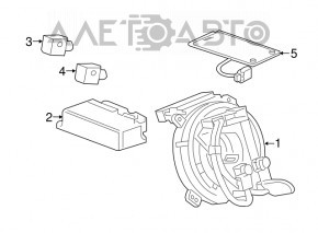 Modulul computerizat al airbag-urilor SRS pentru airbag-urile de siguranță ale Chevrolet Trax 18-22.