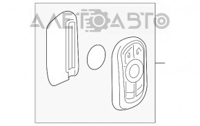 Ключ smart Chevrolet Equinox 18-21 3 кнопки, потерт, царапины