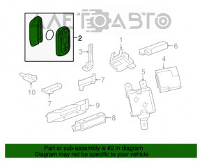 Ключ smart Chevrolet Equinox 18-21 3 кнопки, потерт, царапины