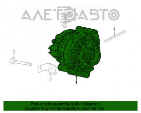 Generatorul Chevrolet Equinox 18-22 LYX