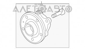 Ступица задняя правая Chevrolet Equinox 18- FWD