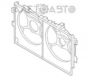 Difuzorul carcasei radiatorului gol Mitsubishi Outlander Sport ASX 10- 2.0 2.4 cu 7 paleți.