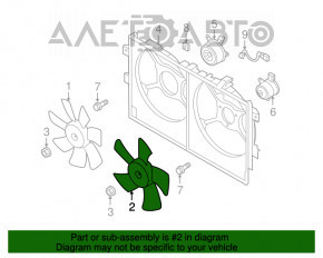 Paletele ventilatorului de răcire stânga Mitsubishi Outlander Sport ASX 10- 2.0