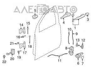 Ручка двери внешняя передняя левая Chevrolet Volt 11-15 keyless