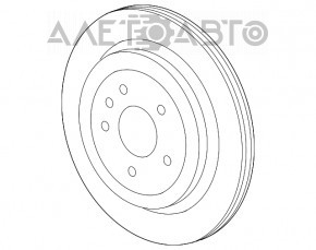 Placă de frână spate stânga Cadillac CTS 14- 315/23mm