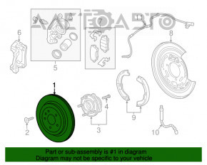 Placă de frână spate stânga Cadillac CTS 14- 315/23mm