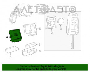 MODUL DE CONTROL AL ACCESULUI FĂRĂ CHEIE Chevrolet Volt 11-15