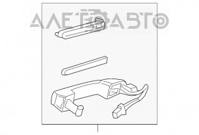 Mânerul ușii exterioare din spate dreapta a unui Cadillac ATS 13- keyless, cu 2 pini, de rezervă.