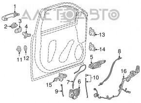 Личинка замка двери передней левой Chevrolet Equinox 18-