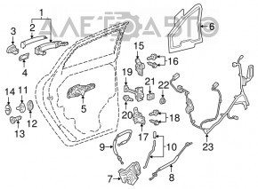 Механизм ручки двери задней левой Chevrolet Malibu 16