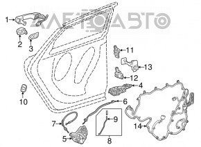 Maner portiera exterior fata stanga Chevrolet Impala 14-20 nou original OEM