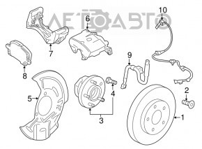 Butucul roții din față dreapta Cadillac ATS 13- rwd nou aftermarket GSP