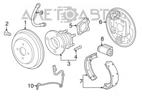 Rulmentul roții din spate stânga pentru Buick Encore 13-19 fwd.