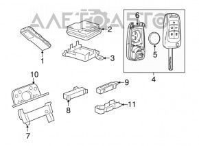 MODUL DE CONTROL AL ACCESULUI FĂRĂ CHEIE Cadillac ATS 13-