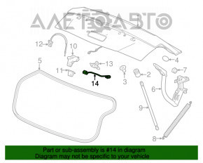 Butonul de deschidere a capacului portbagajului Cadillac CTS 14-