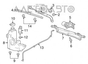 Motorul de spălare a parbrizului Chevrolet Camaro 16-