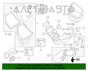 Senzorul de temperatură a aerului de admisie BMW 7 16-22 4.4 N63M30 B7