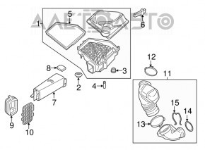 Corpul filtrului de aer BMW F30 17-18 2.0T B46