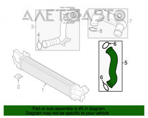 Патрубок интеркулера левый BMW X1 F48 16-22 B46