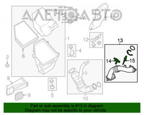 Воздуховод на дросельную заслонку BMW 7 G11 G12 16-19 B58