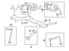 Furtunul sistemului de răcire metalic pentru Subaru Forester 14-18 SJ 2.0