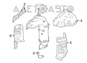 Colector de evacuare cu catalizator pentru Infiniti JX35 QX60 14-17 Hybrid