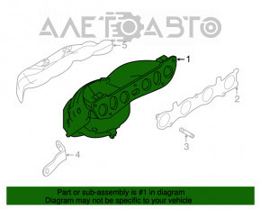 Коллектор выпускной с катализатором Nissan Rogue Sport 17-19