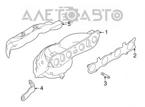 Colector de evacuare cu catalizator pentru Nissan Rogue Sport 17-19