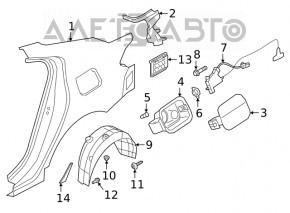 Capacele de protecție a aripioarelor din față pentru Hyundai Santa FE 19-20 sunt incomplete.