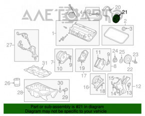 Pinionul arborelui cu came Acura TLX 15-19 3.5 spate