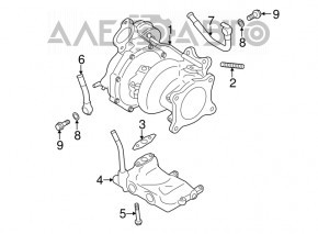 Турбина Subaru Forester 14-18 SJ 2.0 с трубками