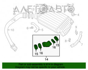 Furtun de aer stânga pentru Subaru Forester 14-18 SJ 2.0