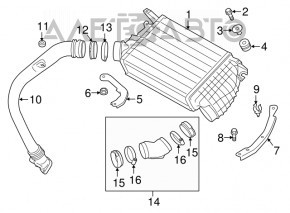 Furtun de aer stânga pentru Subaru Forester 14-18 SJ 2.0