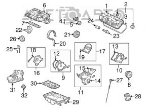 Suport cu role pentru tensionarea curelei de distribuție pentru Honda Accord 13-17 3.5, nou, original OEM.