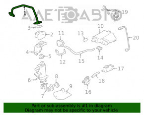 Tubul de recirculare a gazelor de evacuare Nissan Altima 19- 2.5