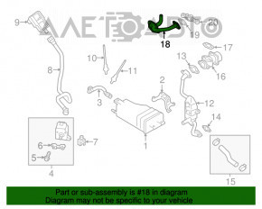 Трубка клапана ЕГР Subaru Forester 14-18 SJ 2.5