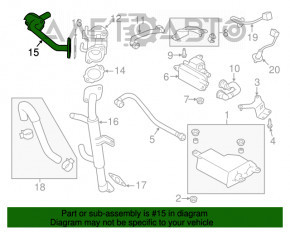 Трубка клапана ЕГР Subaru Forester 14-18 SJ 2.0