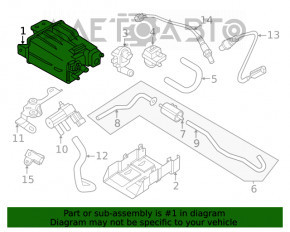 Canistra cu absorbant de carbon Nissan Sentra 20 - asamblată