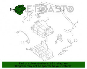 Filtrul absorbant de combustibil Nissan Rogue 21-23