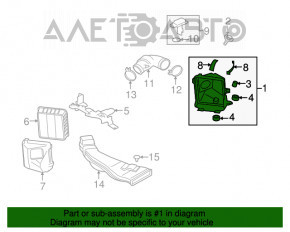 Corpul filtrului de aer Mitsubishi Outlander 14-20 3.0