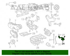 Receptor de ulei Toyota Highlander 08-13 hibrid 3MZ-FE