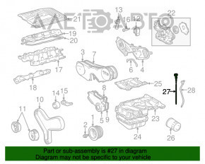 Verificarea nivelului de ulei pentru Toyota Highlander 08-10 hibrid 3MZ-FE