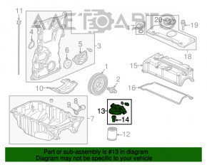 Corpul filtrului de ulei Honda CRV 12-16