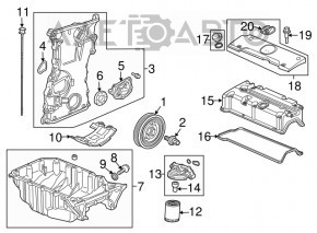 Corpul filtrului de ulei Honda CRV 12-16