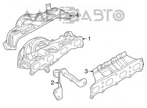 Colector de evacuare cu catalizator pentru Mitsubishi Outlander 14-21 2.0, 2.4